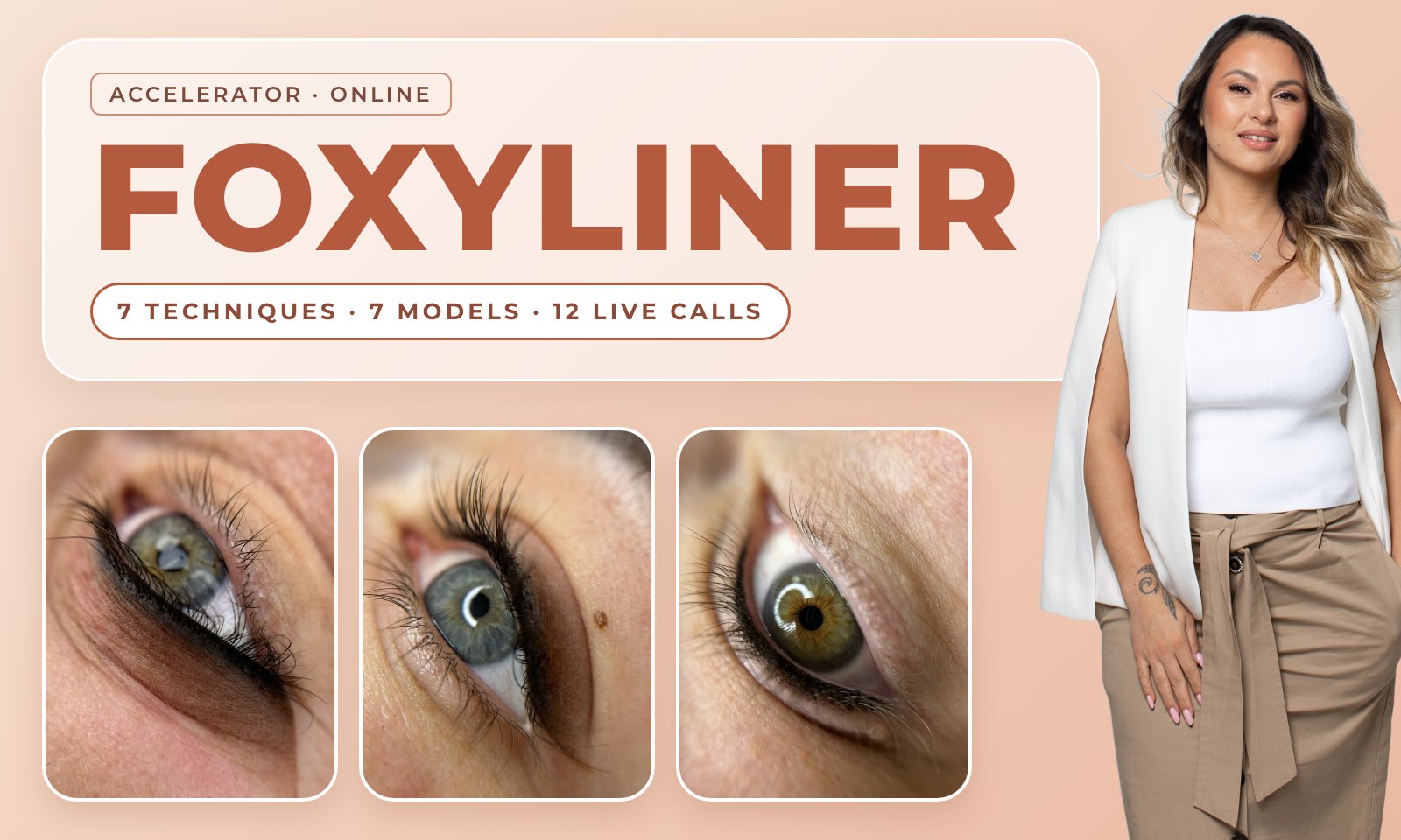 Winged eyeliner result